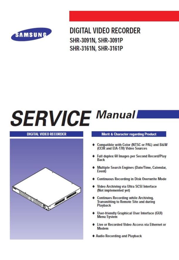 SHR-3091N, SHR-3091P, SHR-3161N, SHR-3161P